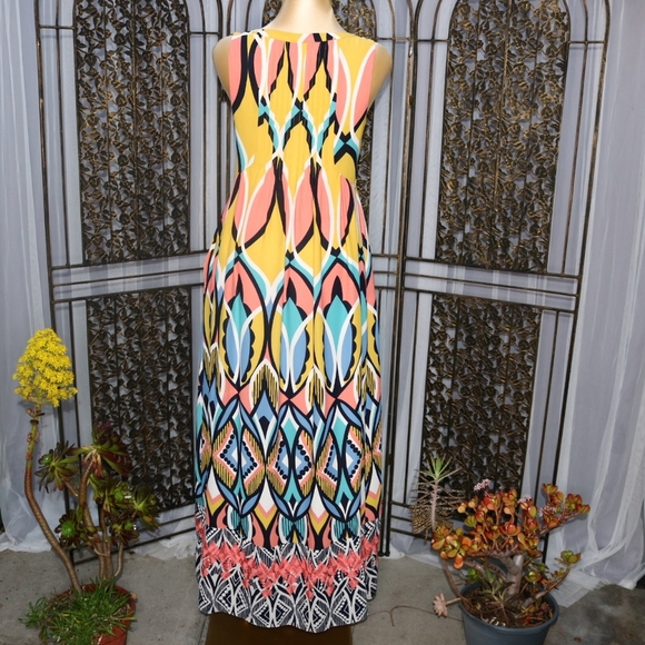 Anthropologie Dahlia Embroidered Zip Maxi by Floreat Size 4 Boho Easter Spring - Picture 4 of 9